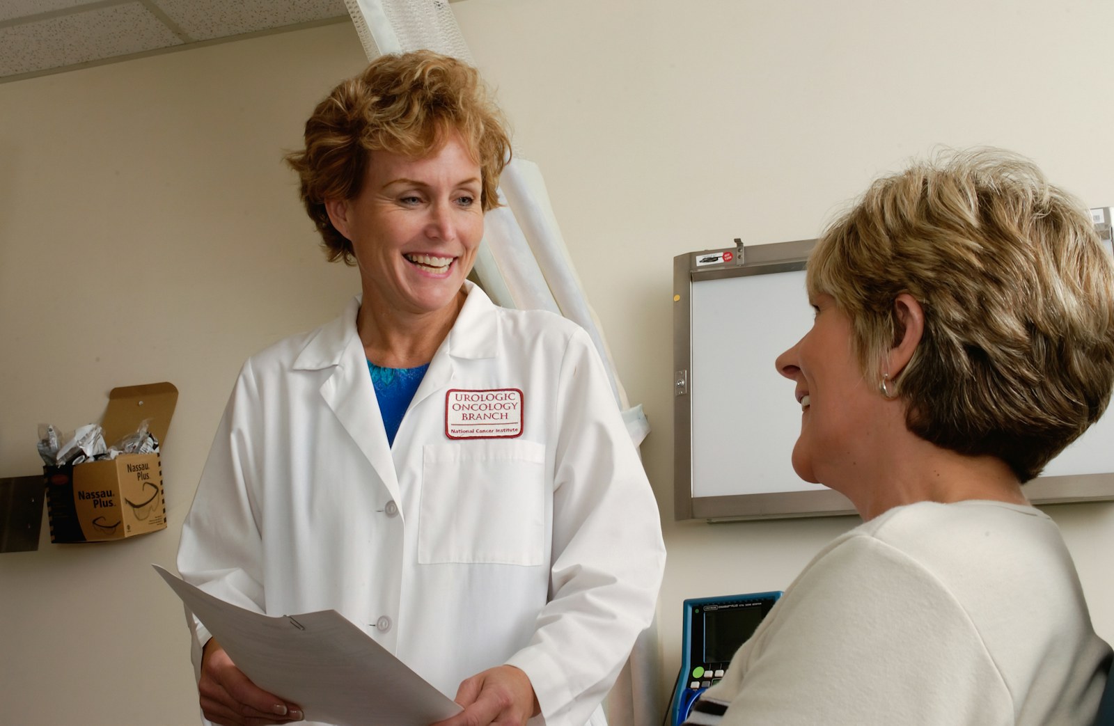 A clinician and patient reviewing a care plan together